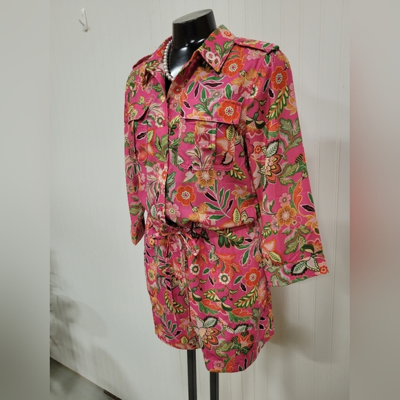 Pink Floral Romper - Picture 3 of 7